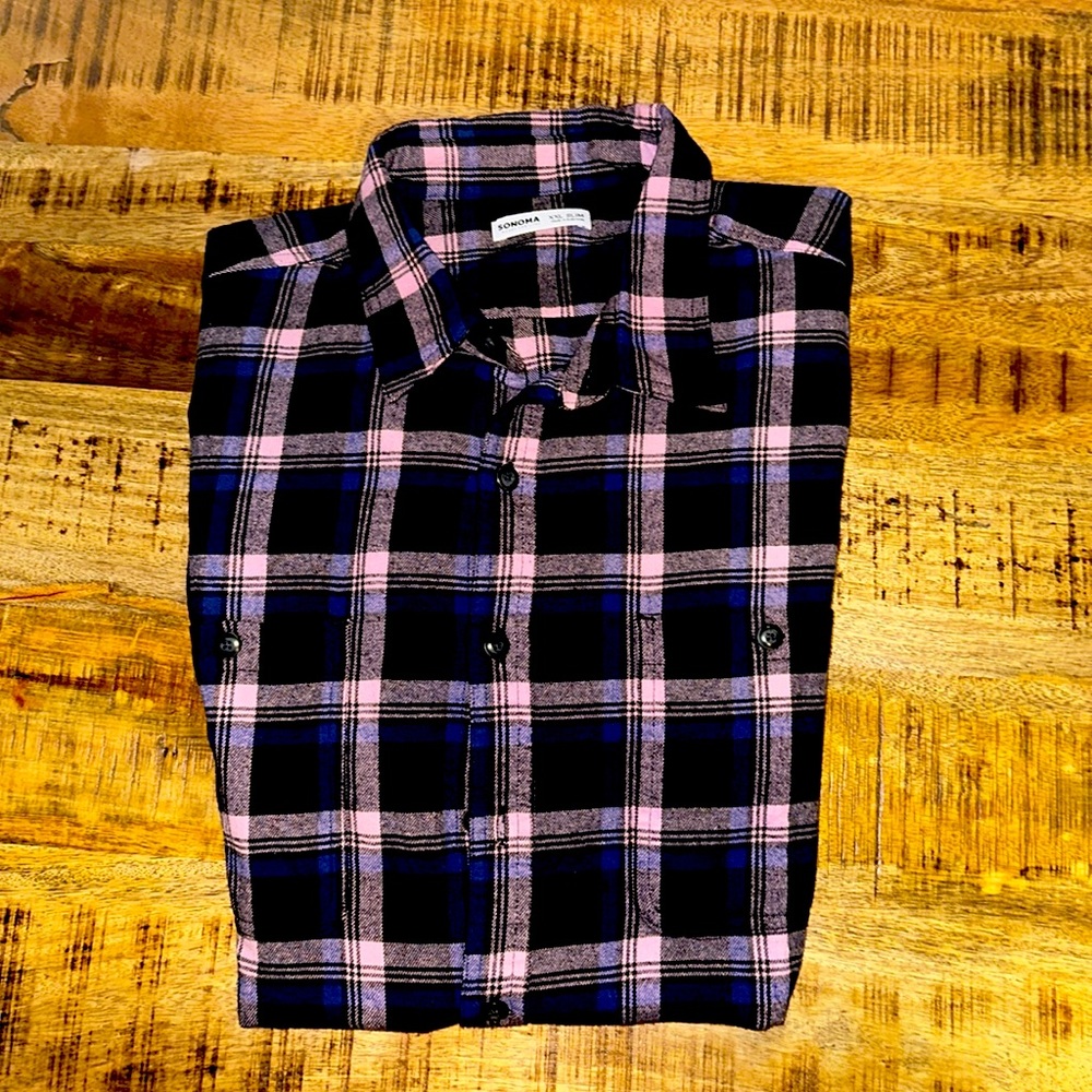 Men's Sonoma Pink Flannel 2XL